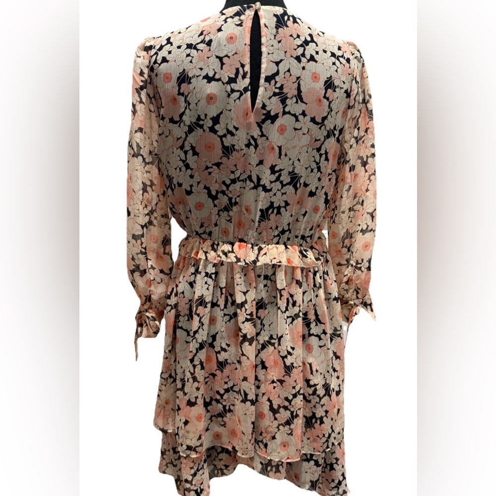 Tommy Hilfiger Women's Multicolor Floral Dress, Keyhole Back, Ruffles, Small NWT - Picture 3 of 15
